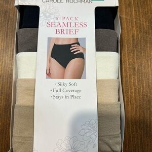 Carole Hochman Neutral Tone Seamless Briefs - 5-Pack